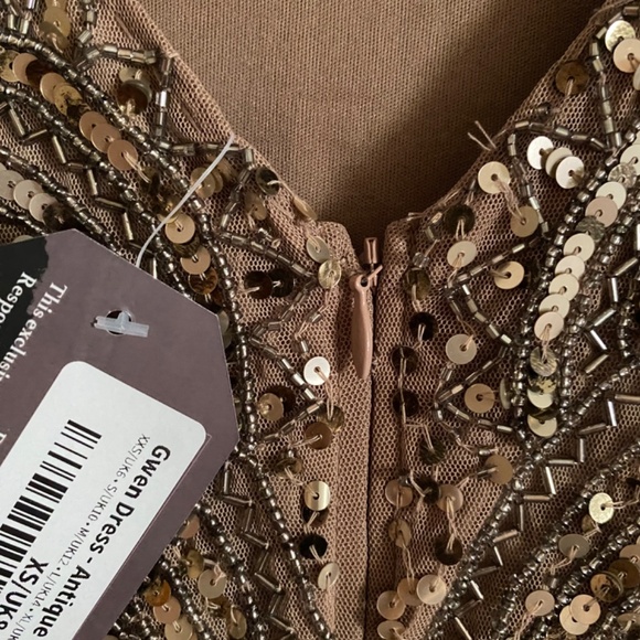 Flutter sleeve Sequin sheath dress nwt - Picture 11 of 11